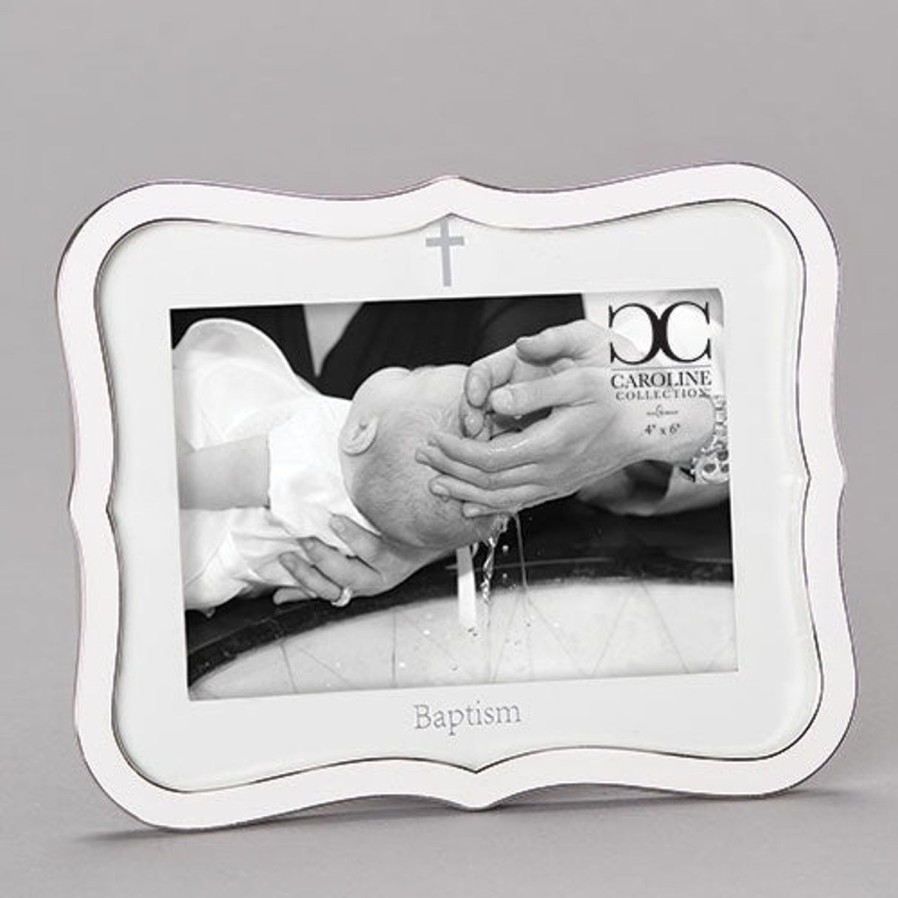 Occasions Regers Baby&Baptism Frames Plaques & Keepsake Boxes | Baptism Frame White 8.25"H