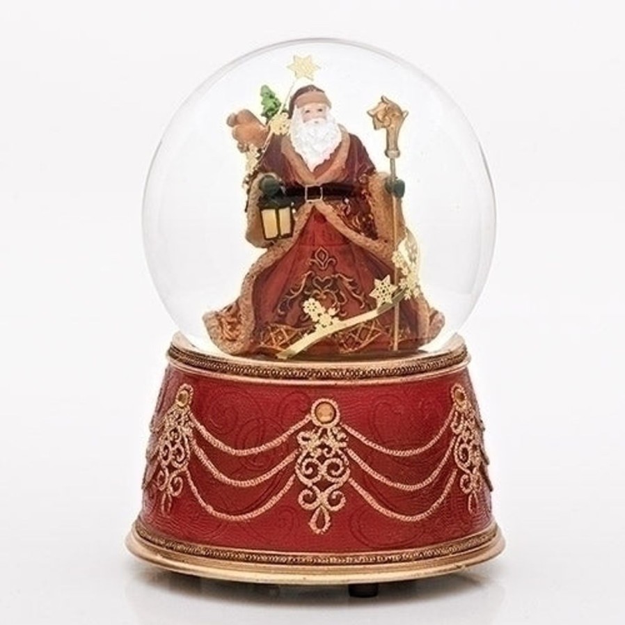 Christmas&Advent Regers | Santa Red Snow Globe Musical 5.5"H