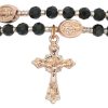 Jewelry&Medals Regers | Rosary Twist Bracelet, Crystal And Copper (Black)