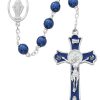 Rosaries Regers | Holy Mass Crucifix Rosary - Blue Pearl Boxed