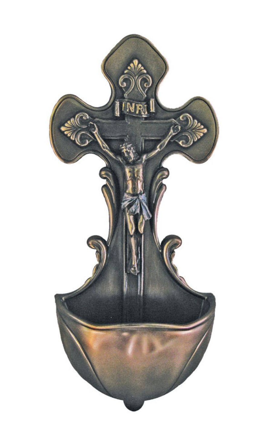 Statues Regers | Crucifix Holy Water Font 7.5"