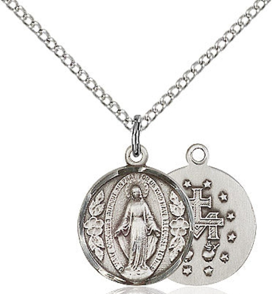 Jewelry&Medals Regers | Miraculous Medal Sterling Silver 18"