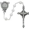 Jewelry&Medals Regers | Rosary - White Glass Pearl Like Rosary Boxed