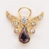 Jewelry&Medals Regers | Birthstone February Crystal Angel Pin 1"H