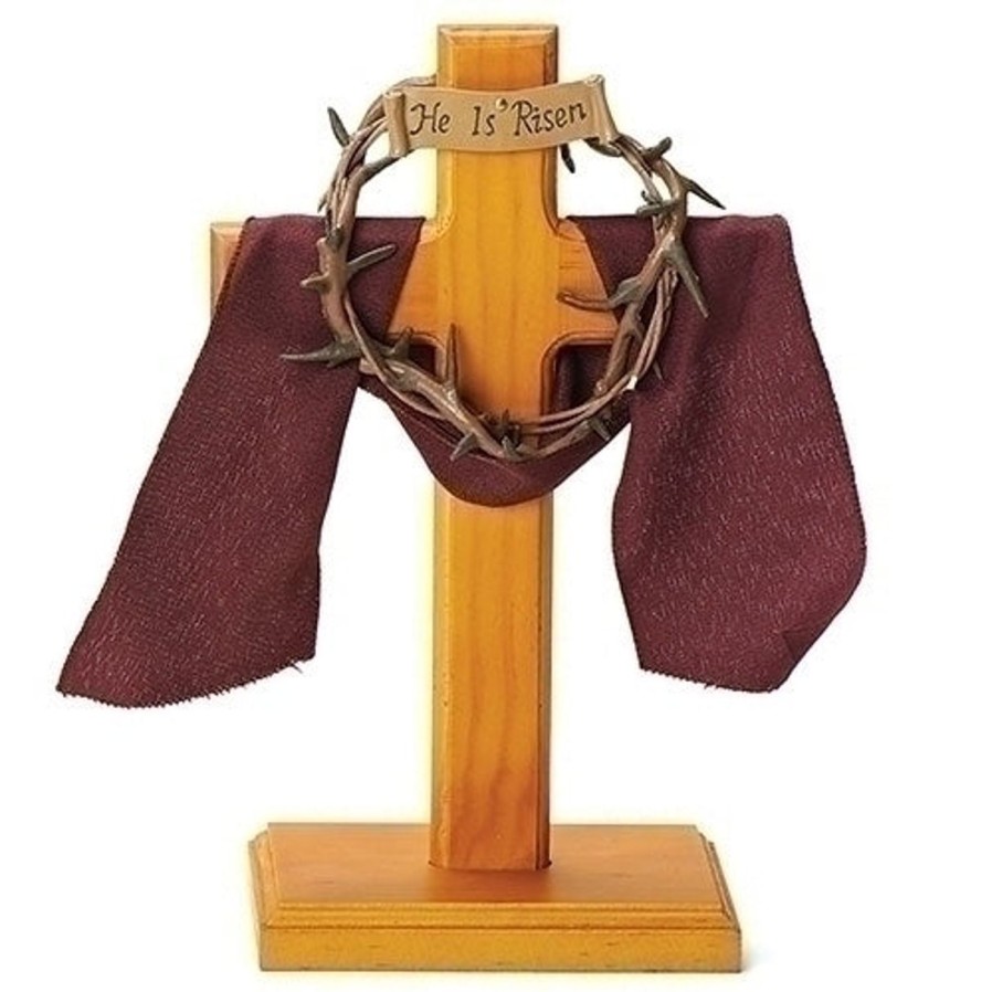 Crosses & Crucifixes Regers | Crown Of Thorns Standing Cross 7.5"H