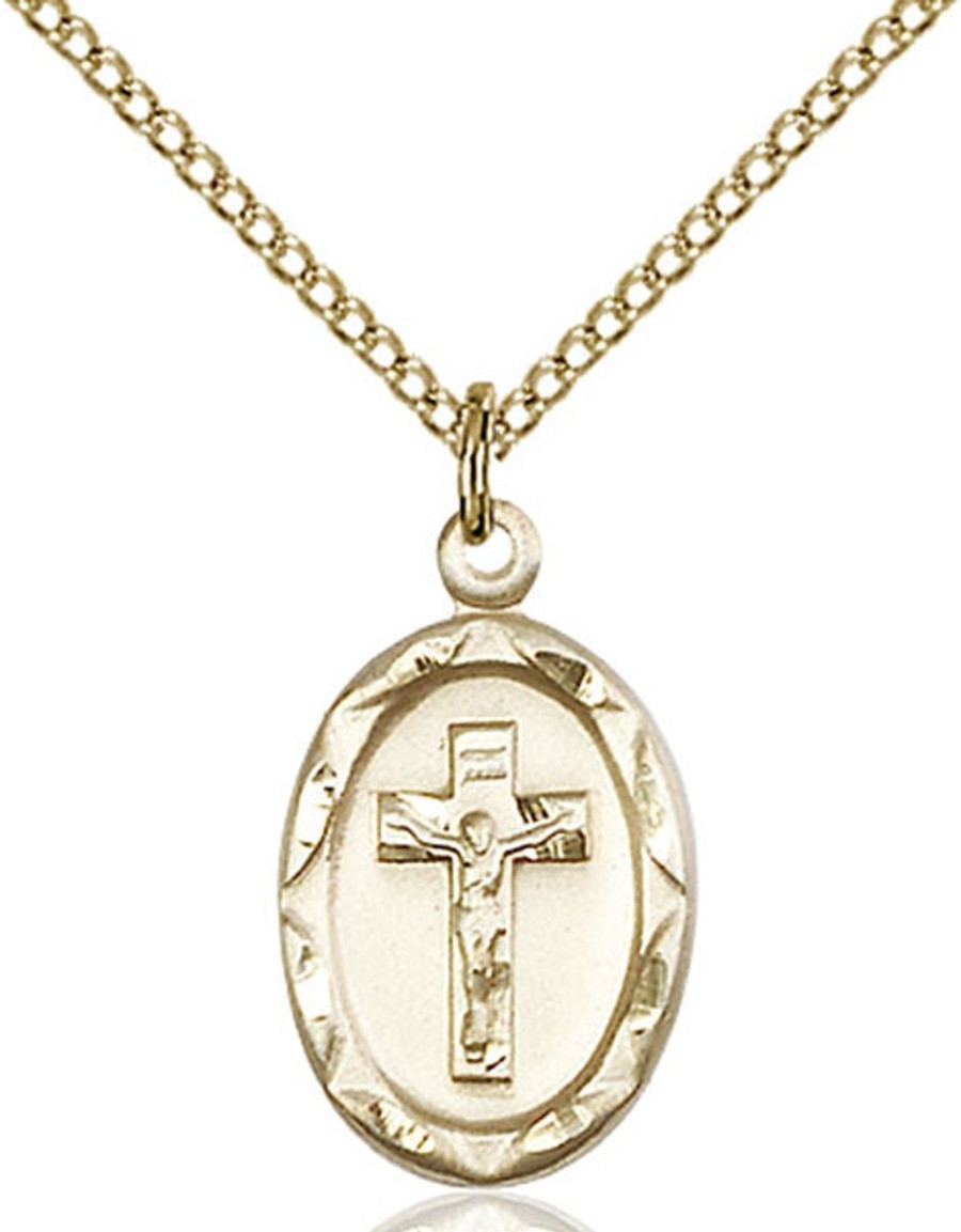 Jewelry&Medals Regers | Crucifix Necklace Gold Filled 18"