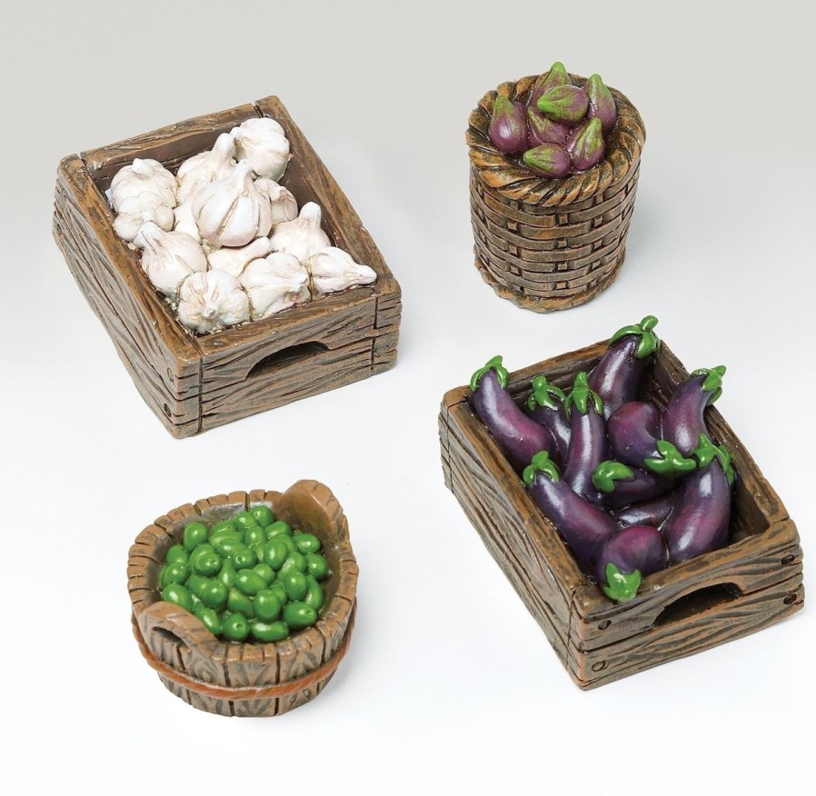 Christmas&Advent Regers | Baskets And Crates 4Pc Set 5" Scale