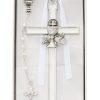 Occasions Regers Communion Crosses & Crucifixes | Cross - White Communion Cross And Rosary Set Box