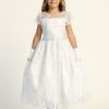 Occasions Regers Dresses & Veils | Communion Dress - Corded Embroidered Tulle With Sequins