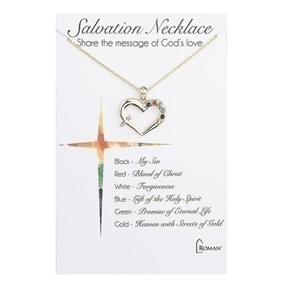 Jewelry&Medals Regers | Salvation Heart Necklace Gold 16"L