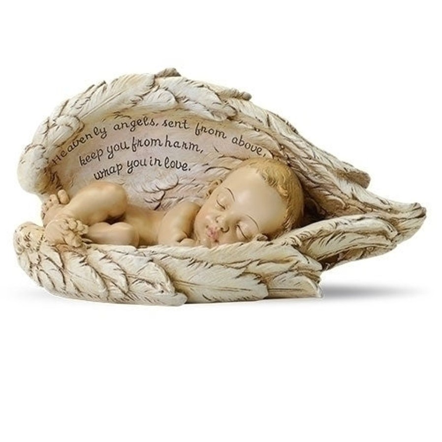 Occasions Regers Baby&Baptism Statues | Sleeping Baby In Wings 4.25"H