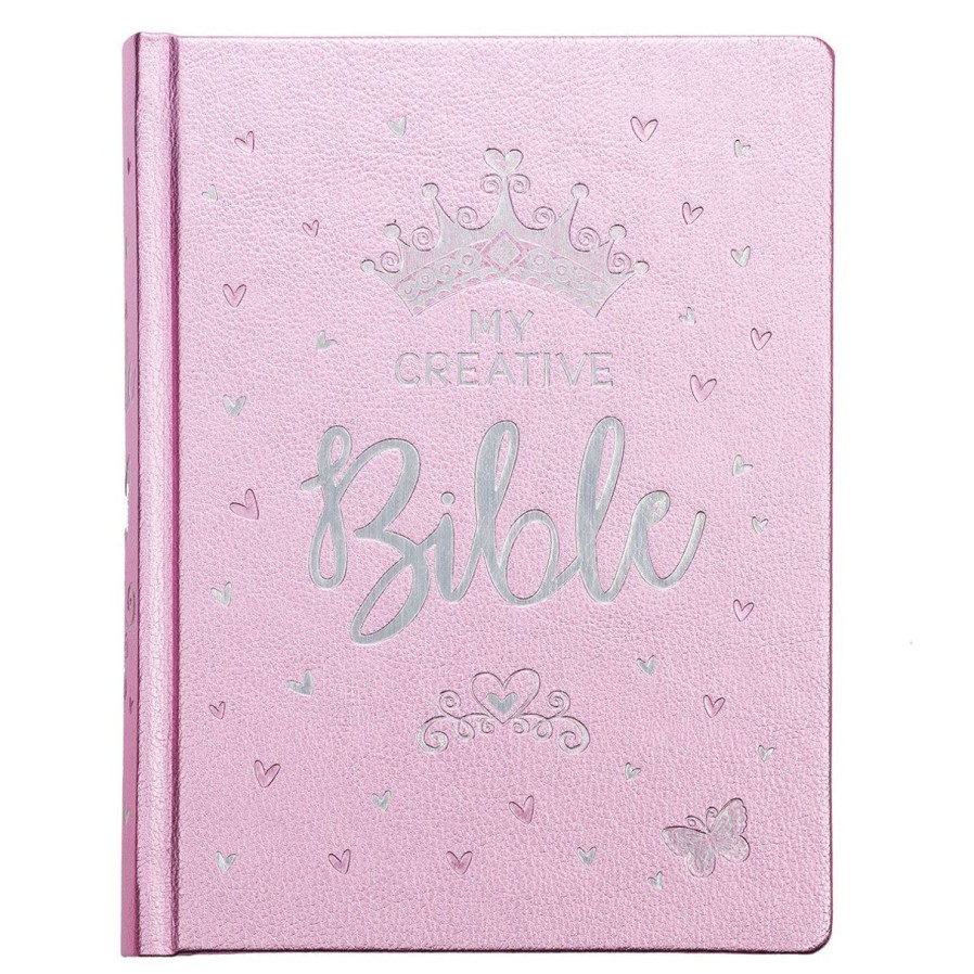 Books & Bibles Regers | Metallic Pink Faux Leather My Creative Bible For Girls - An Esv Journaling Bible