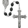 Rosaries Regers | Scared Heart Rosary - Black Wood Boxed