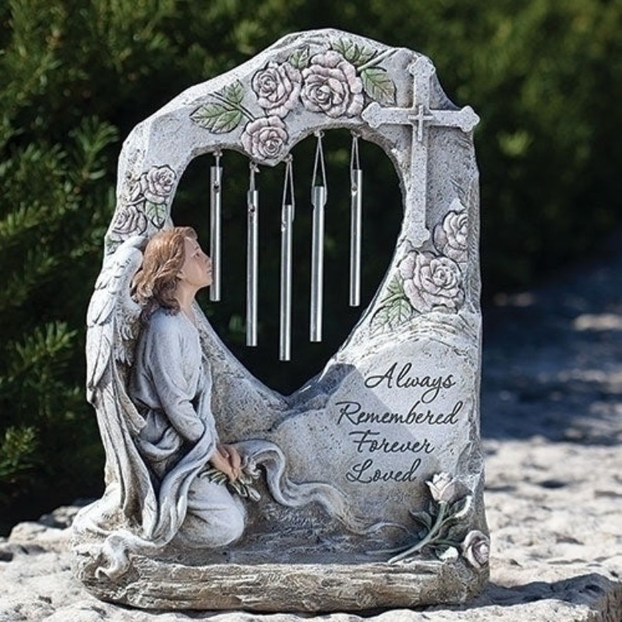 Occasions Regers Memorial Garden Statues | Memorial Angel Garden Chime 11.25"H