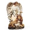 Statues Regers | Angel With Lion And Lamb Statue 9.25"H