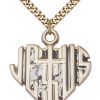 Jewelry&Medals Regers | Heart Of Jesus Necklace Gold Filled 24"