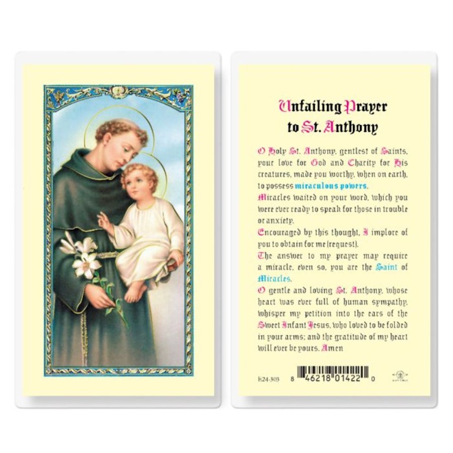 Gift Ideas&Other Regers | Anthony - Saint Anthony Of Padua Holy Card