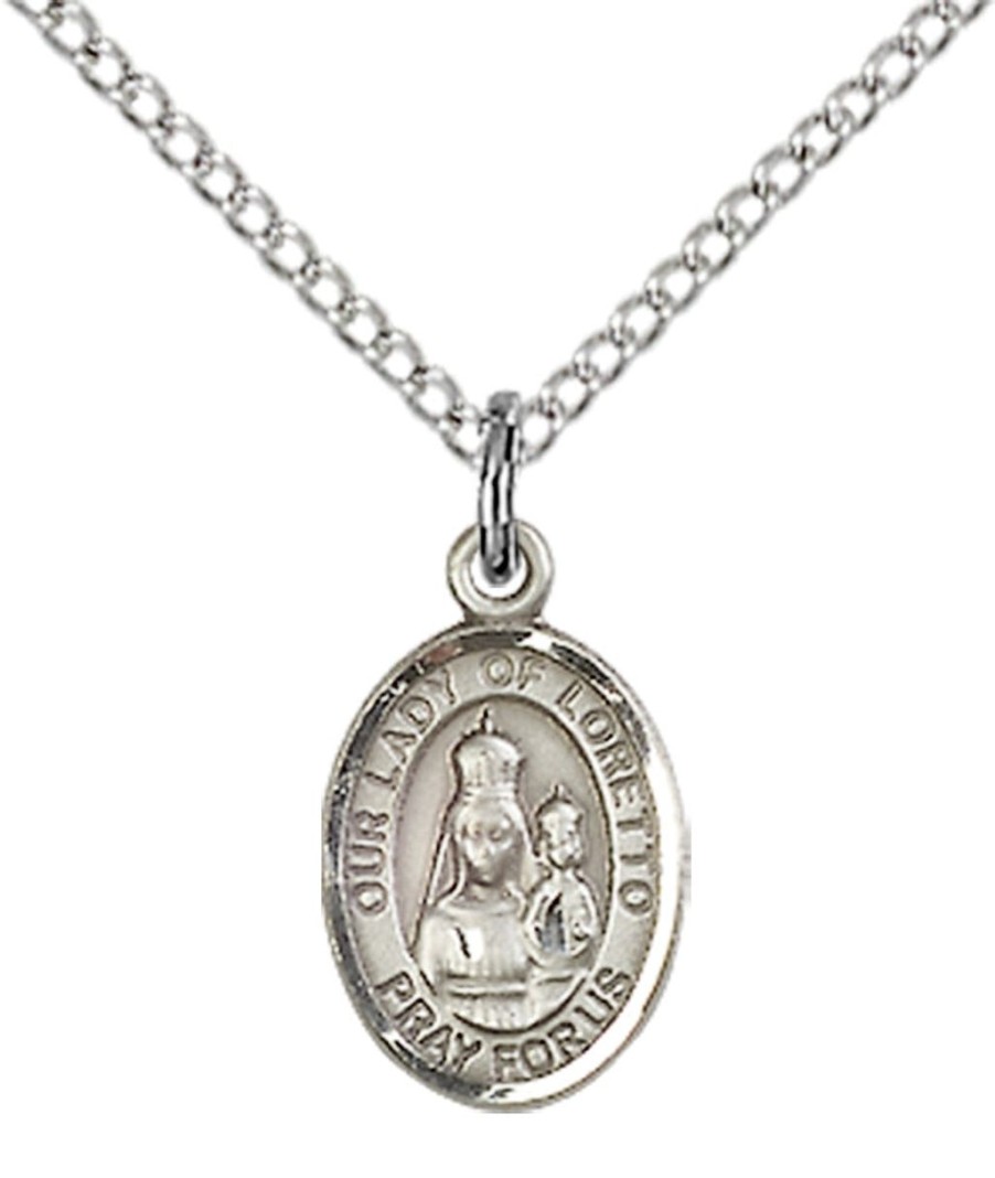 Jewelry&Medals Regers | Our Lady Of Loretto Necklace Sterling Silver 18"