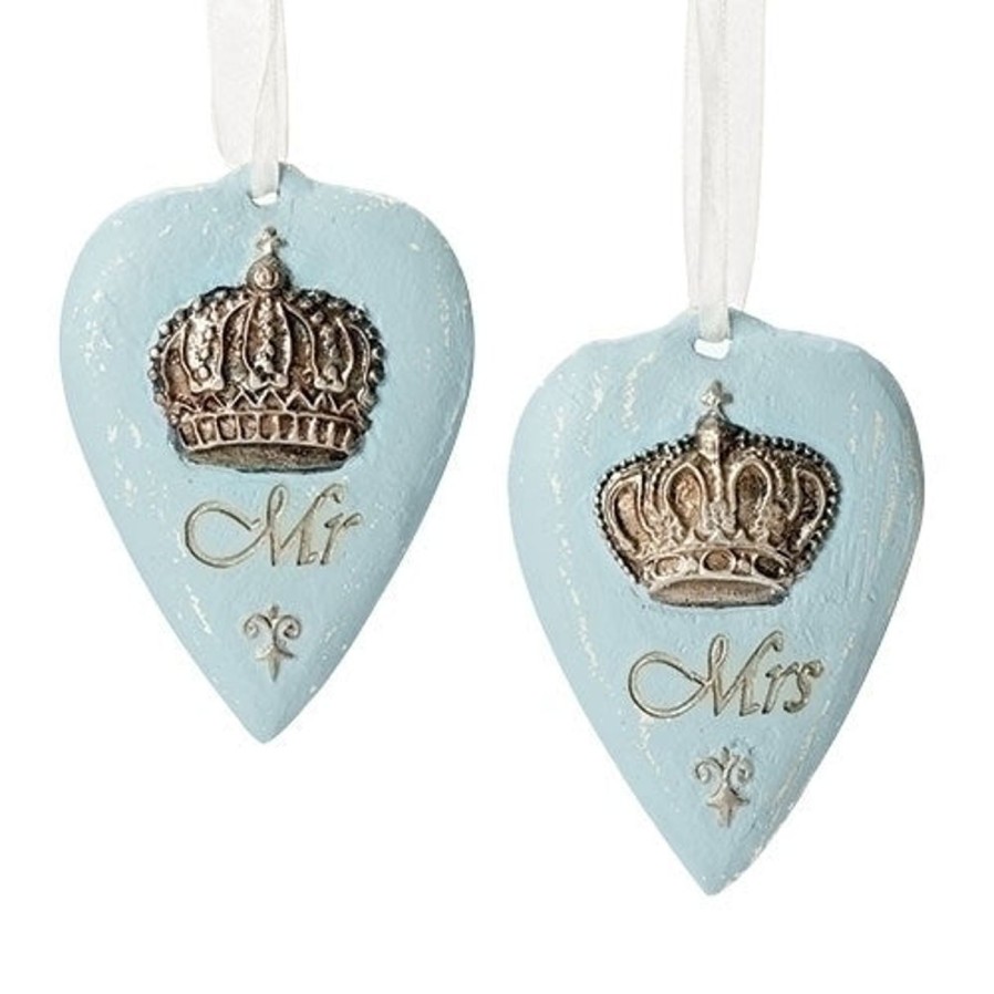 Occasions Regers Other Wedding&Anniversary Gift Ideas | Mr. And Mrs. Heart Ornaments 4"H 2Pc Set