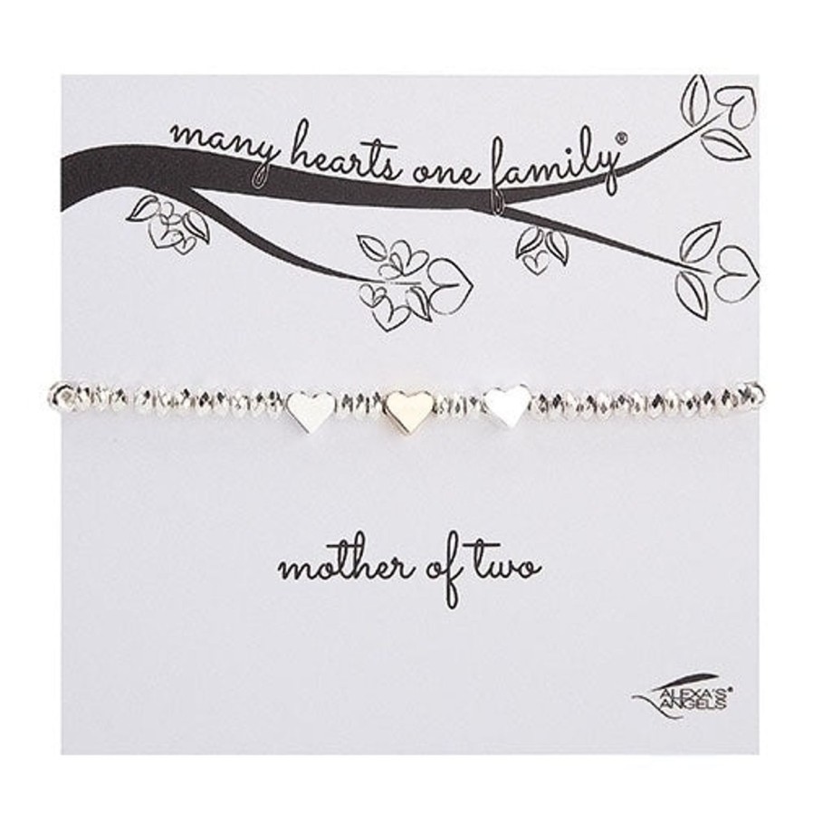 Jewelry&Medals Regers | Many Hearts Bracelet For Mother Of Two 7"L