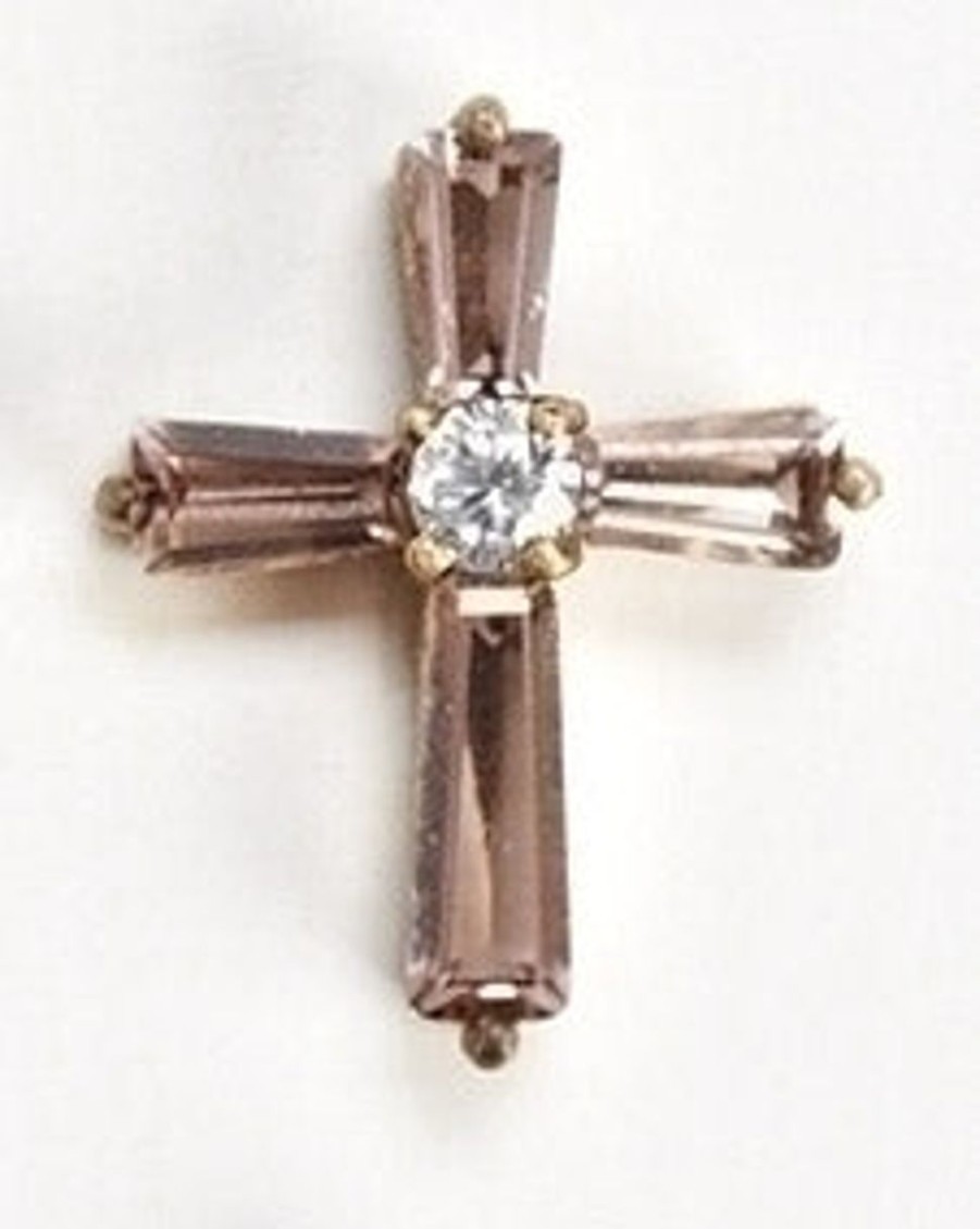 Jewelry&Medals Regers | Birthstone June Cross Pin .75"H