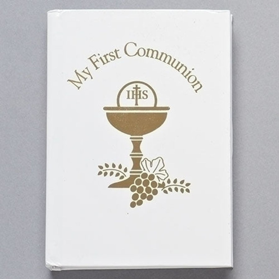 Occasions Regers Missals Books & Gift Sets | Chalice Communion Book White With Gold 5"H