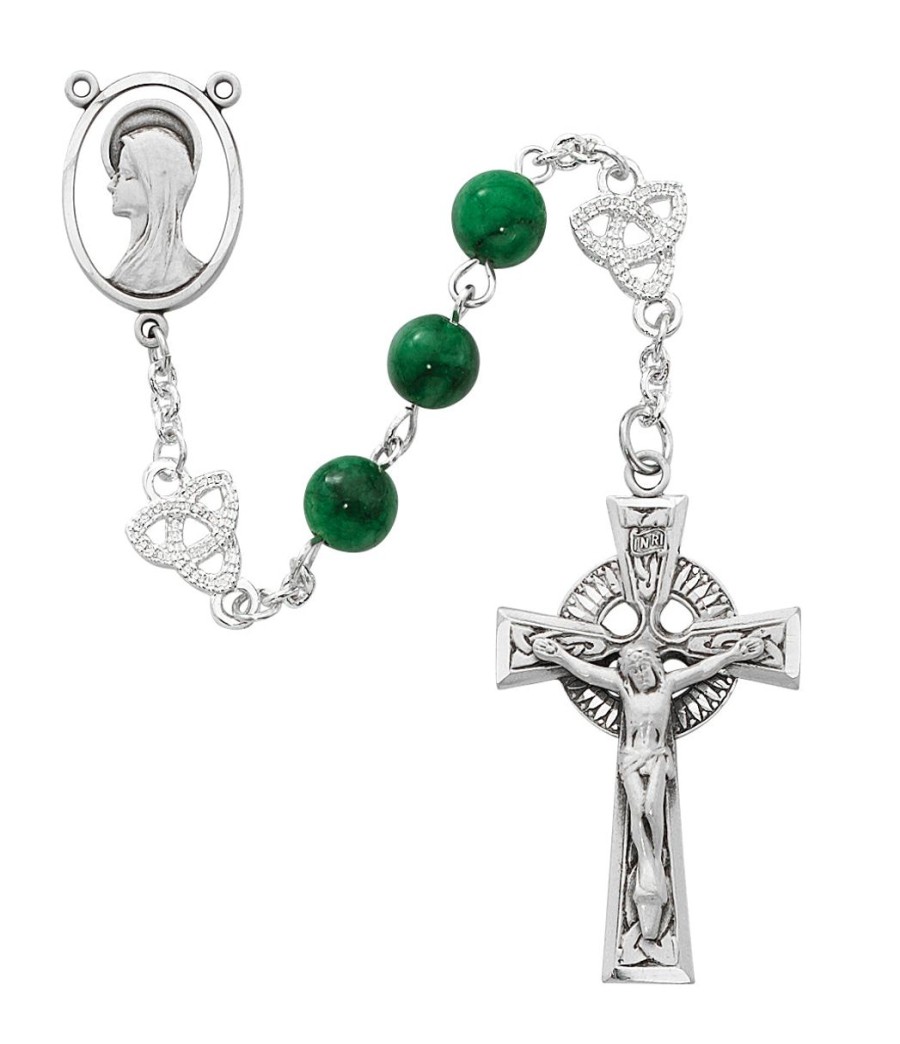 Jewelry&Medals Regers | Rosary - Irish Jade Glass Rosary Boxed