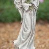 Occasions Regers Memorial Garden Statues | Angel With Flowers Memorial Garden Statue 14"H