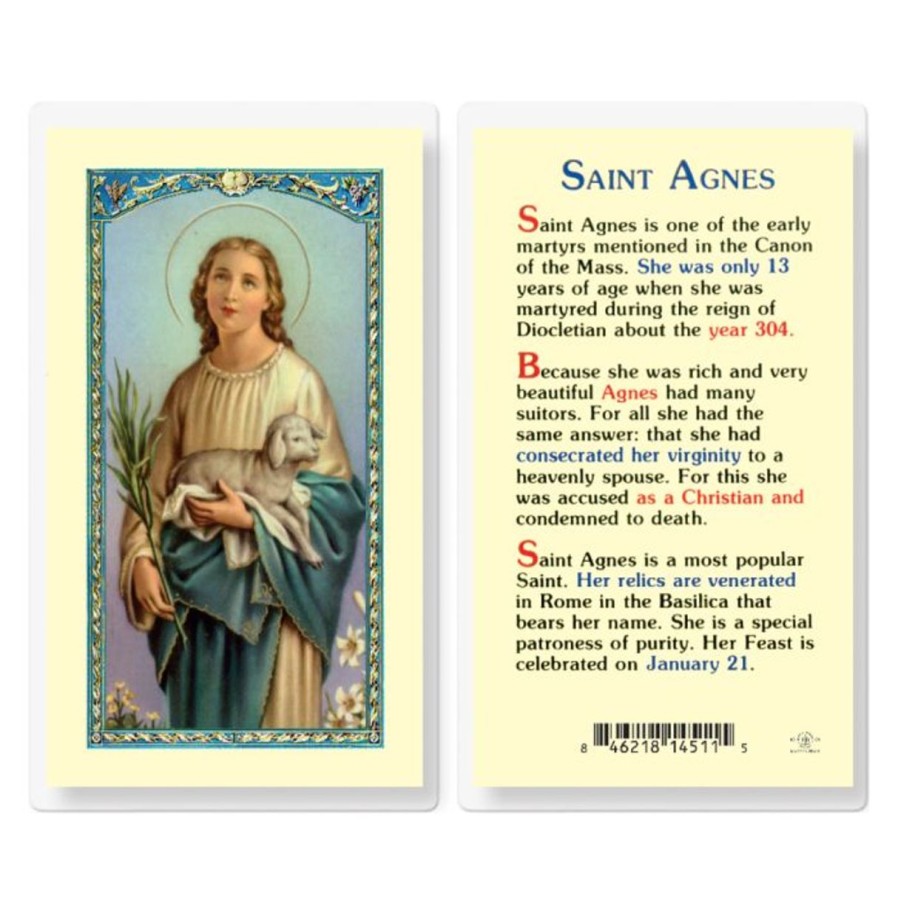 Gift Ideas&Other Regers | Agnes - Saint Agnes Holy Card