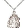 Jewelry&Medals Regers | Divine Mercy Necklace Sterling Silver 18"