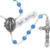 Jewelry&Medals Regers | Prayer Petition Locket Rosary - Blue Boxed