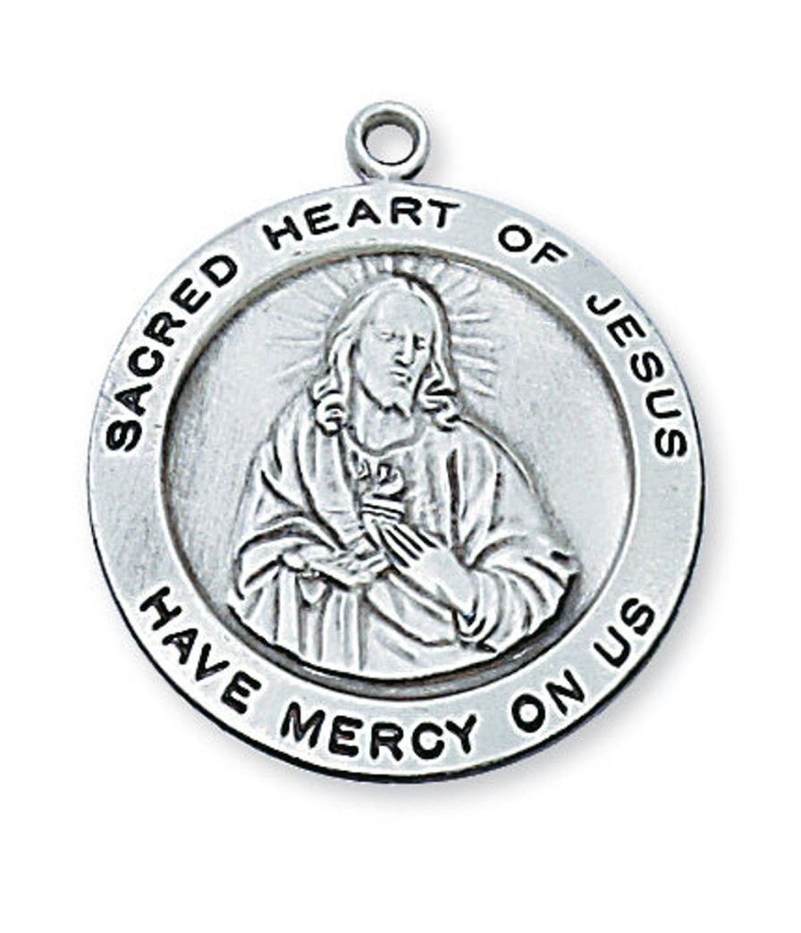 Jewelry&Medals Regers | Sacred Heart Medal - Sterling Silver