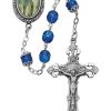 Rosaries Regers | Our Lady Of Grace Rosary - Blue Boxed