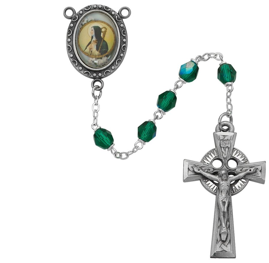 Rosaries Regers | Brigid Rosary - Green St Brigid Rosary Boxed