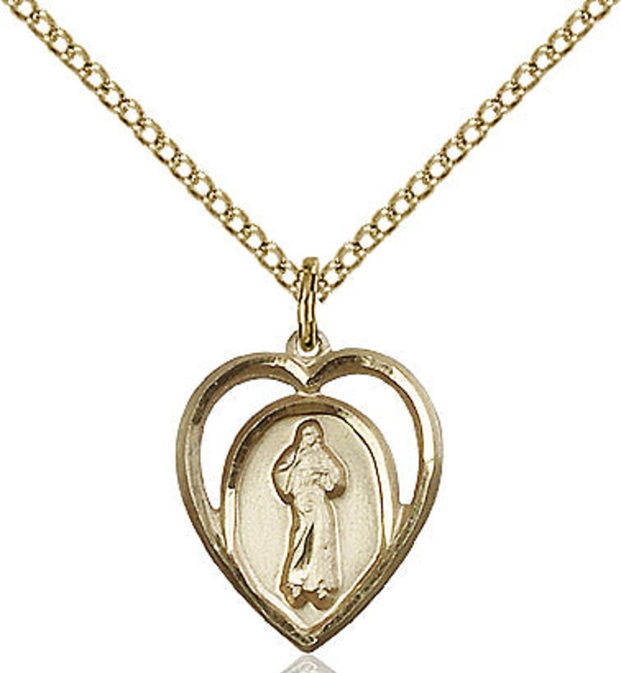 Jewelry&Medals Regers | Divine Mercy Necklace Gold Filled 18"