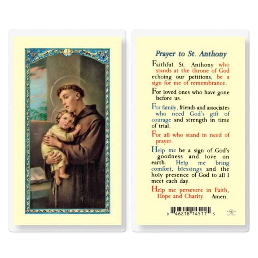 Gift Ideas&Other Regers | Anthony - Saint Anthony Of Padua Holy Card