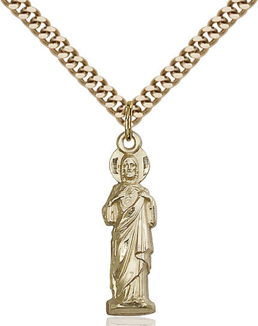 Jewelry&Medals Regers | Sacred Heart Necklace Gold Filled 24"