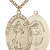 Jewelry&Medals Regers | Divine Mercy Necklace Gold Filled 24"