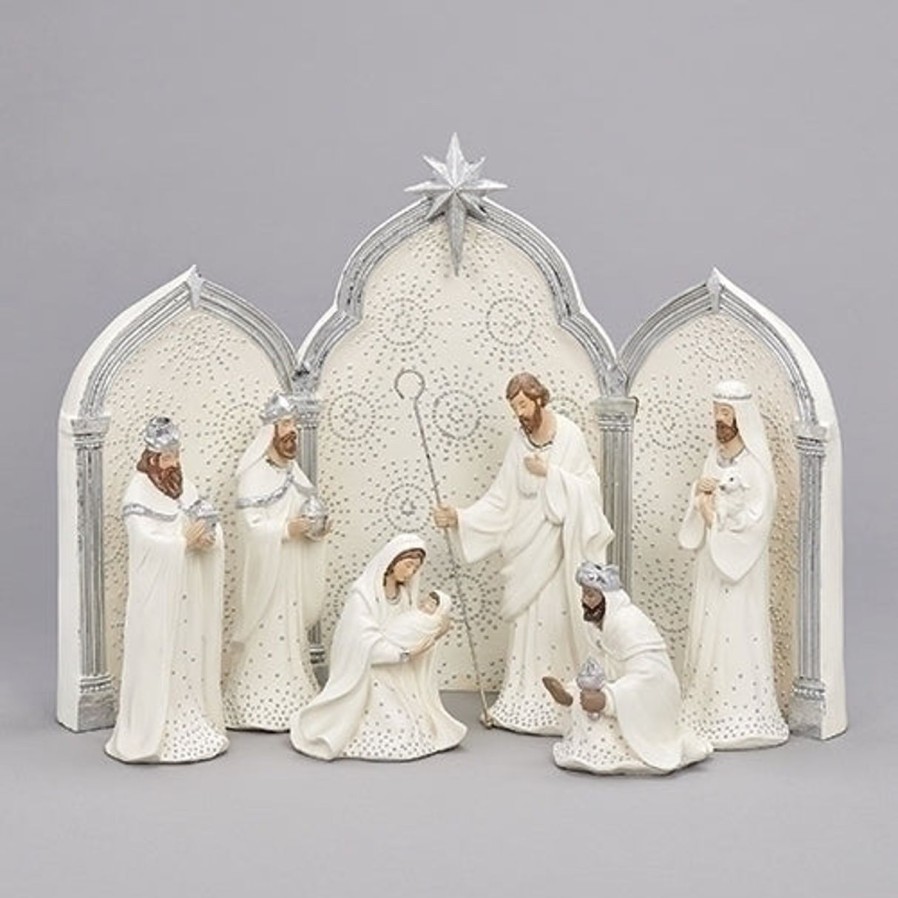 Christmas&Advent Regers | Nativity Silver Dot 11.25" 9Pc Set