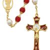 Jewelry&Medals Regers | Holy Mass Crucifix Rosary - Red Boxed