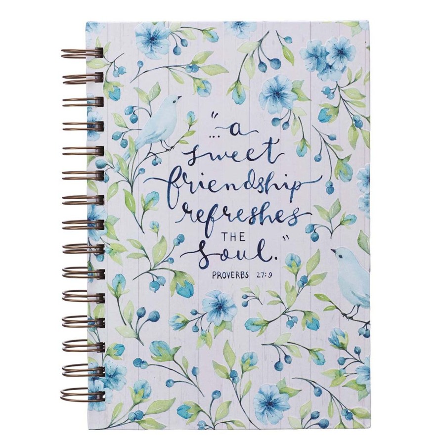 Gift Ideas&Other Regers | A Sweet Friendship Large Wirebound Journal - Proverbs 27:9