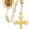 Rosaries Regers | Our Lady Of Guadalupe Rosary - Clear Glass Boxed