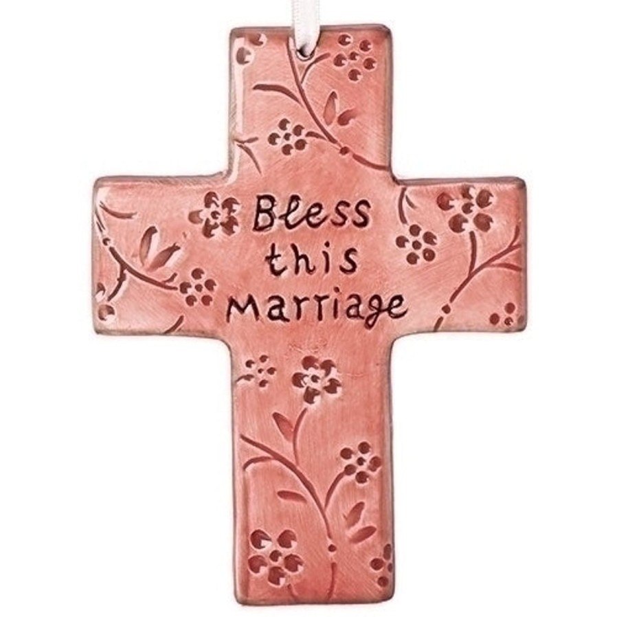 Occasions Regers Wedding&Anniversary Crosses & Crucifixes | Bless This Marriage Cross Pink 5"H