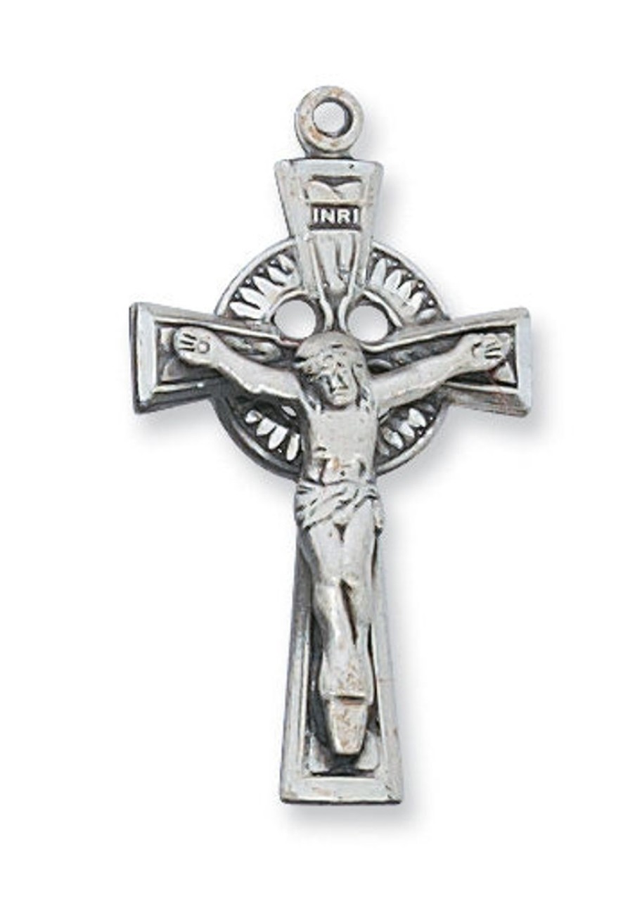 Jewelry&Medals Regers | Crucifix Necklace - Sterling Silver 18"