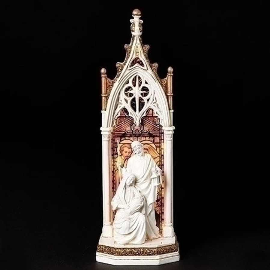 Statues Regers | Holy Family Led Arch Window Figure 11.75"H