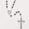 Jewelry&Medals Regers | Hematite Men'S Rosary 22"L