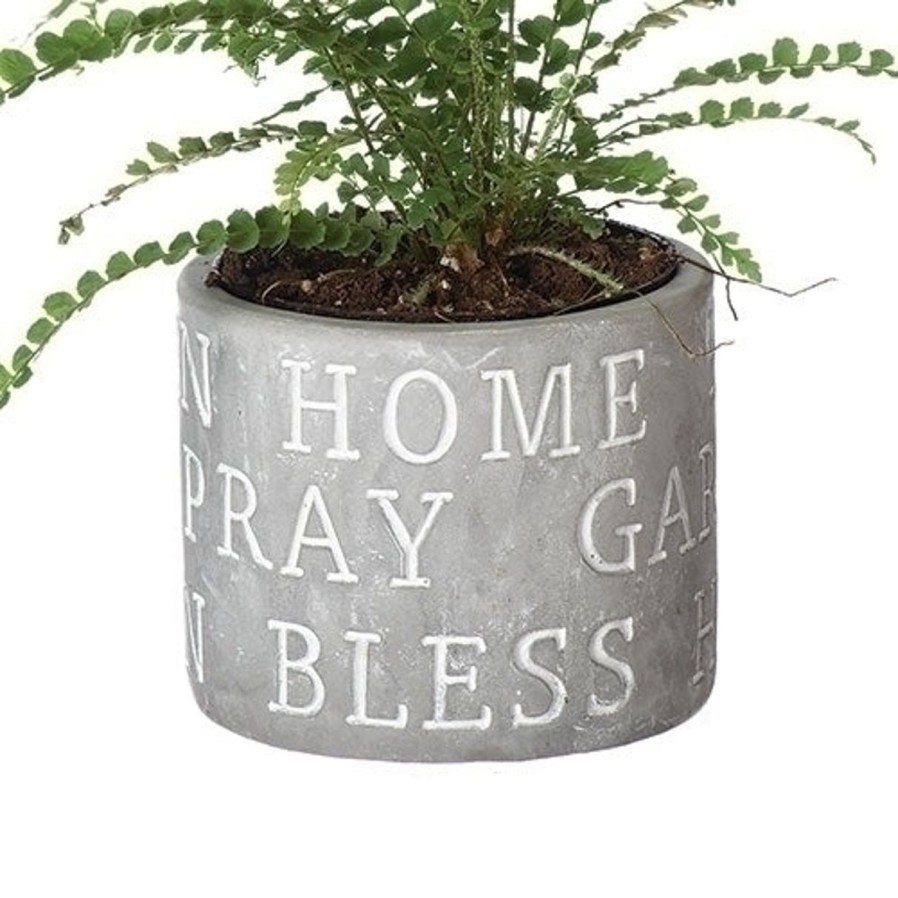 Gift Ideas&Other Regers | Home, Pray, Bless Cement Pot 3.25"H