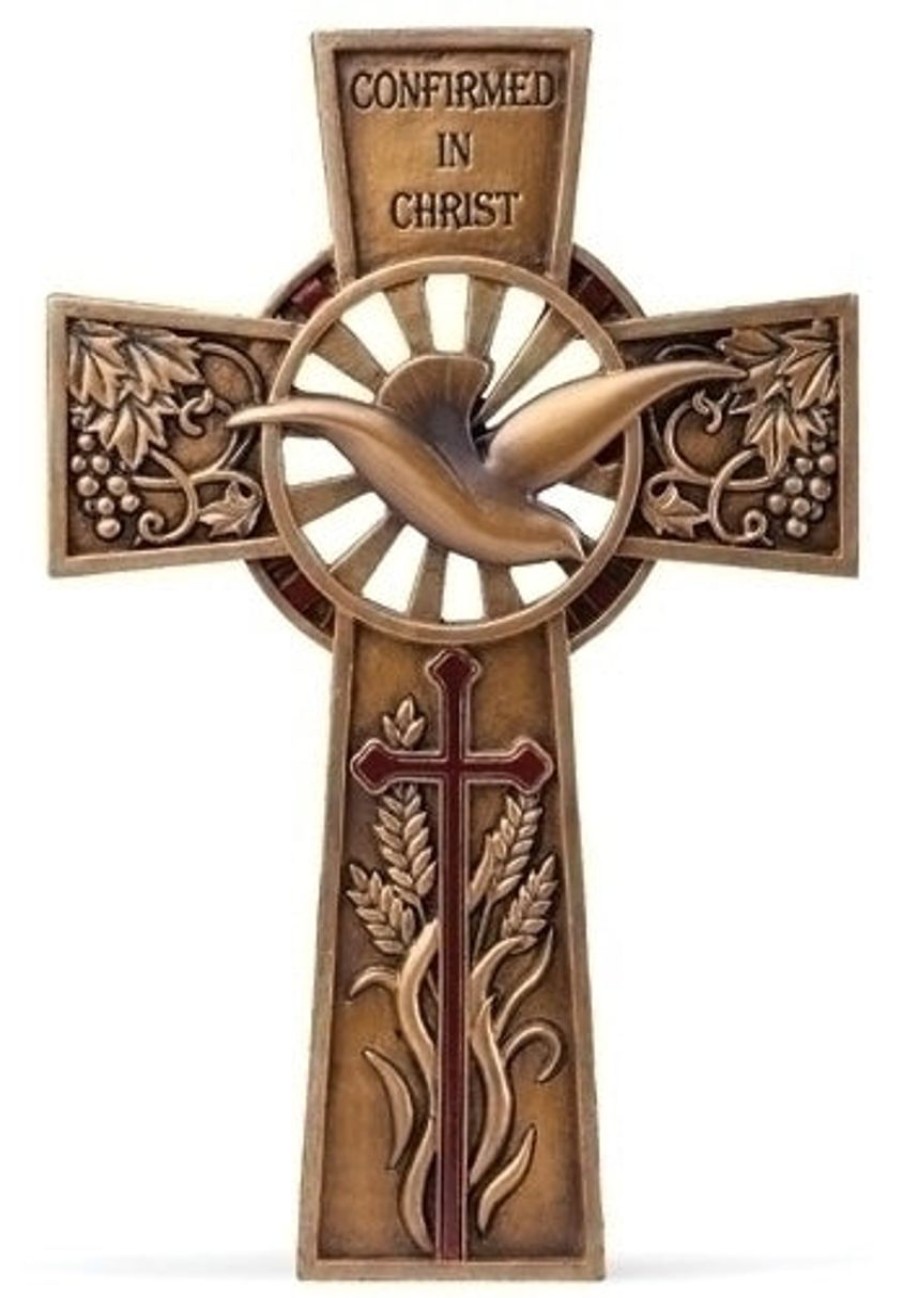 Occasions Regers Confirmation Crosses & Crucifixes | Confirmation Wall Cross With Bronze Finish 7.75"H