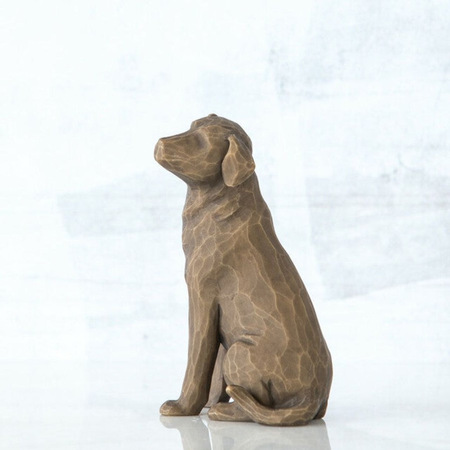 Statues Regers | Love My Dog (Dark) - Willow Tree 3.25"