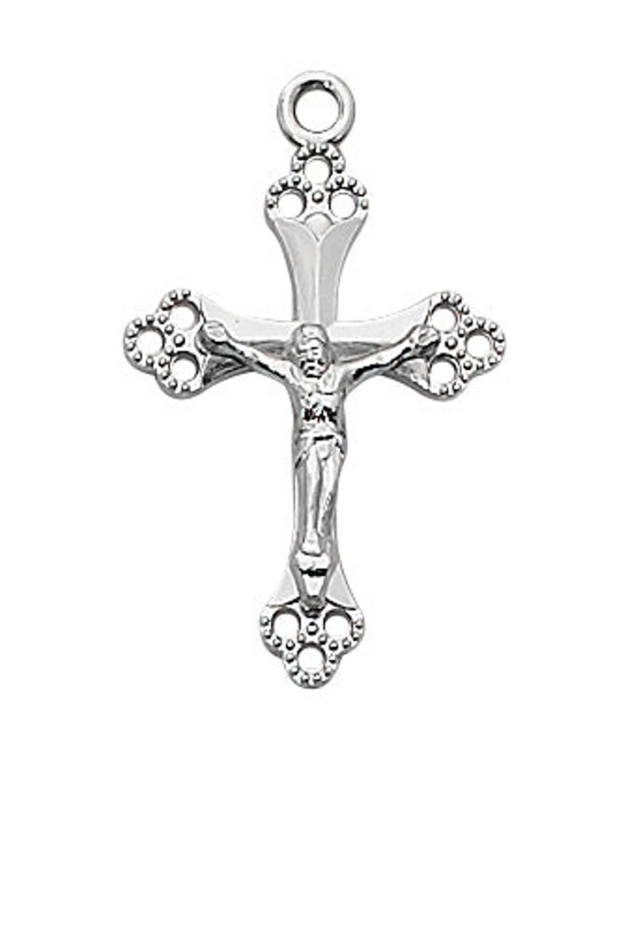 Jewelry&Medals Regers | Crucifix Necklace - Sterling Silver 18"